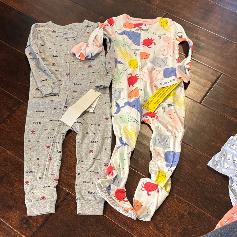 Carter's Gray and Multicolor Kids Pajamas